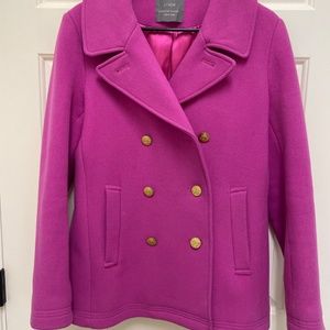 J. Crew Stadium Cloth Peacoat Size 10